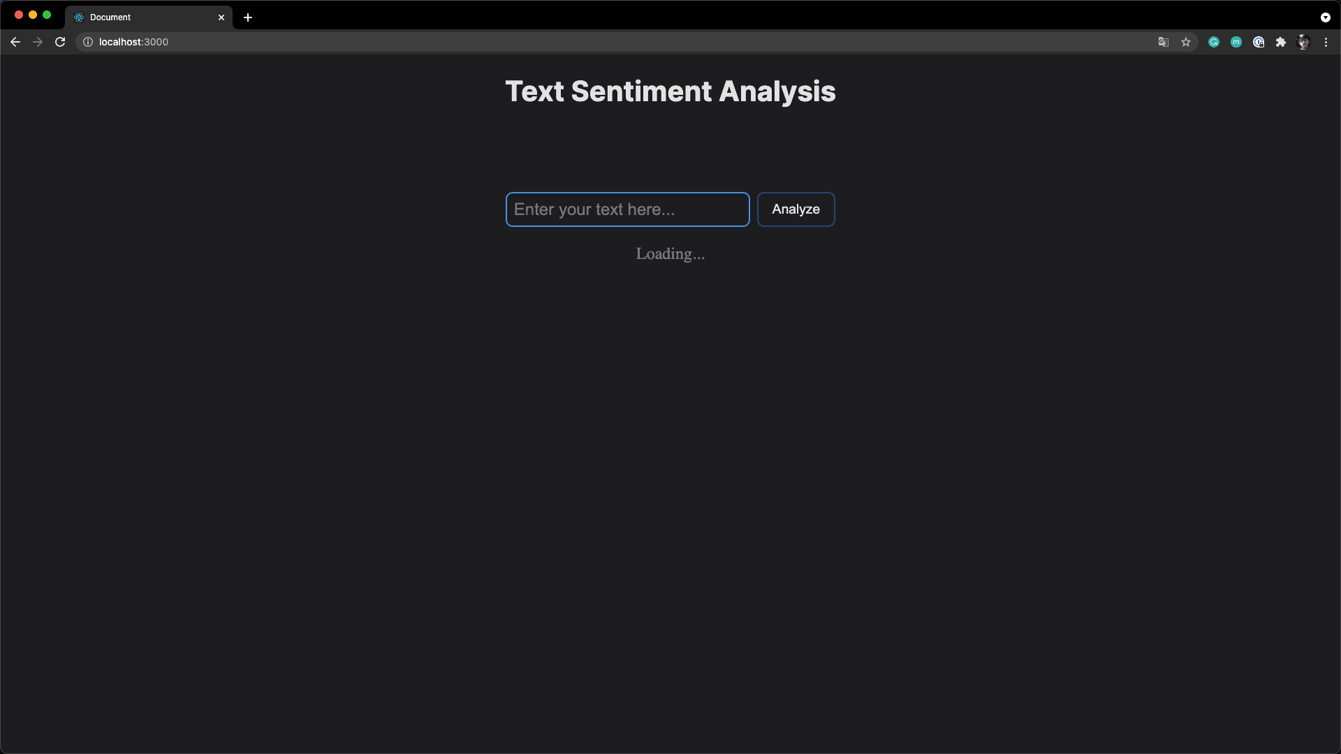 text sentiment analysis application