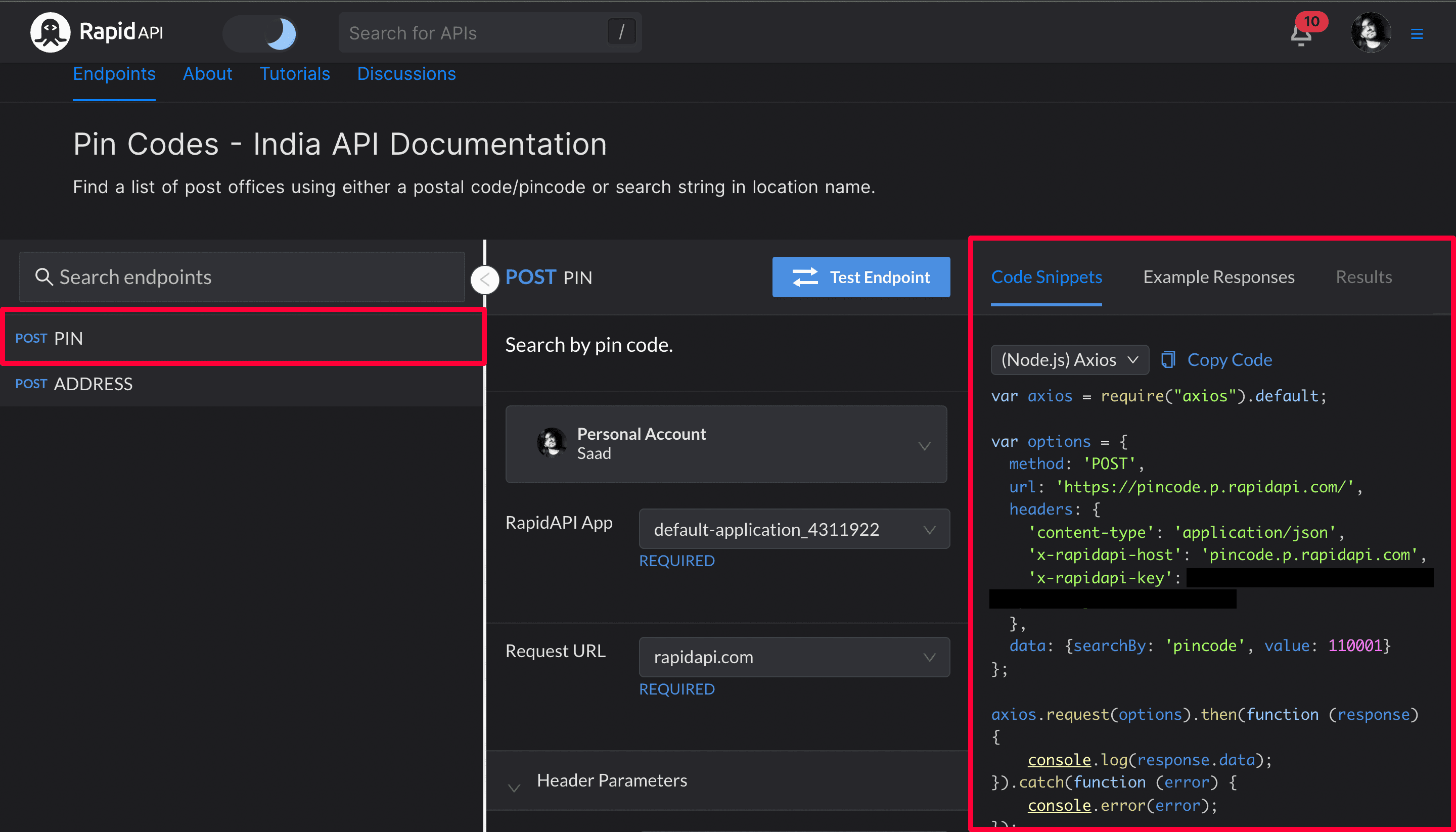 Fetching data using (JavaScript) Axios