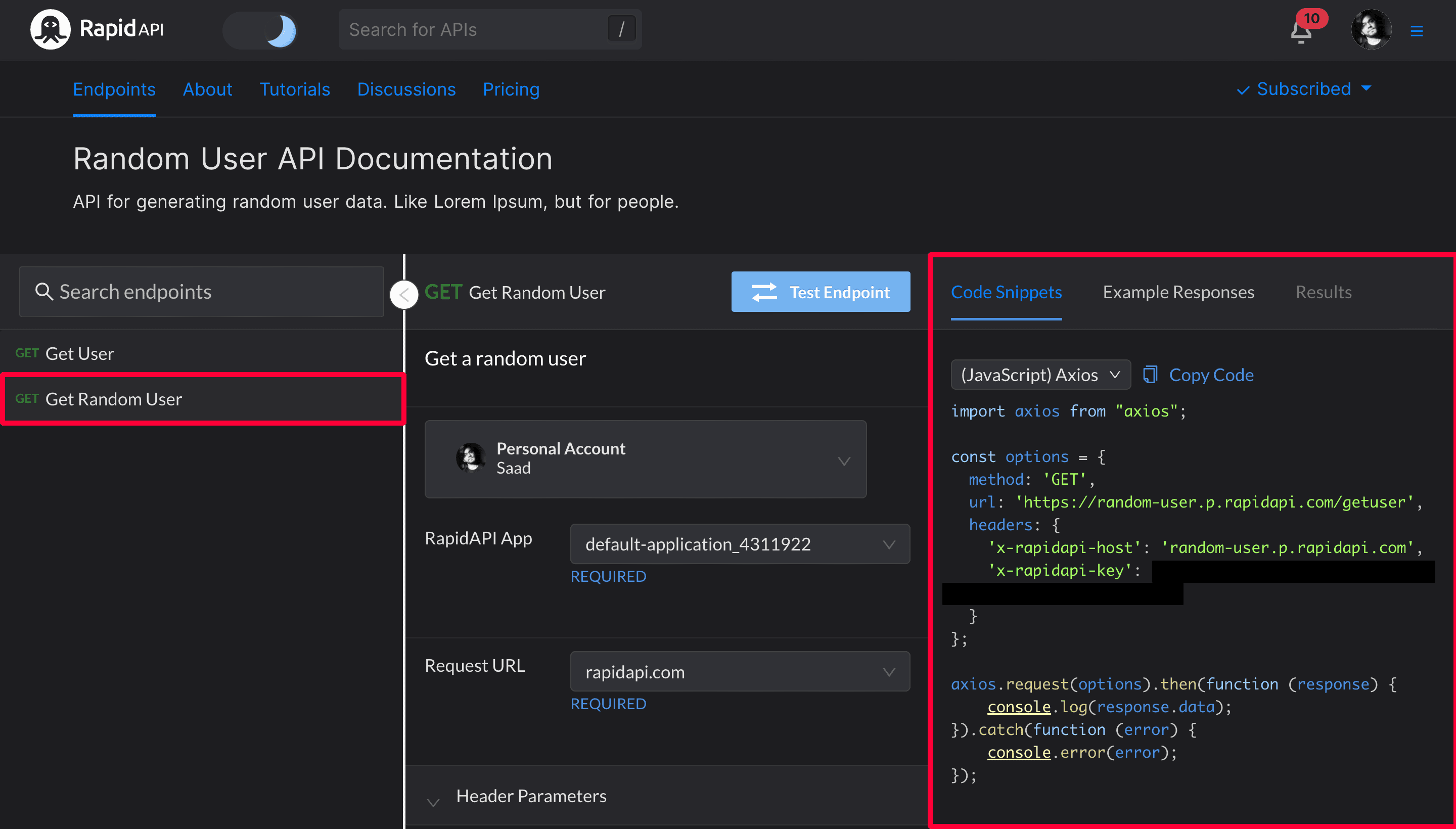 Fetching data using (JavaScript) Axios