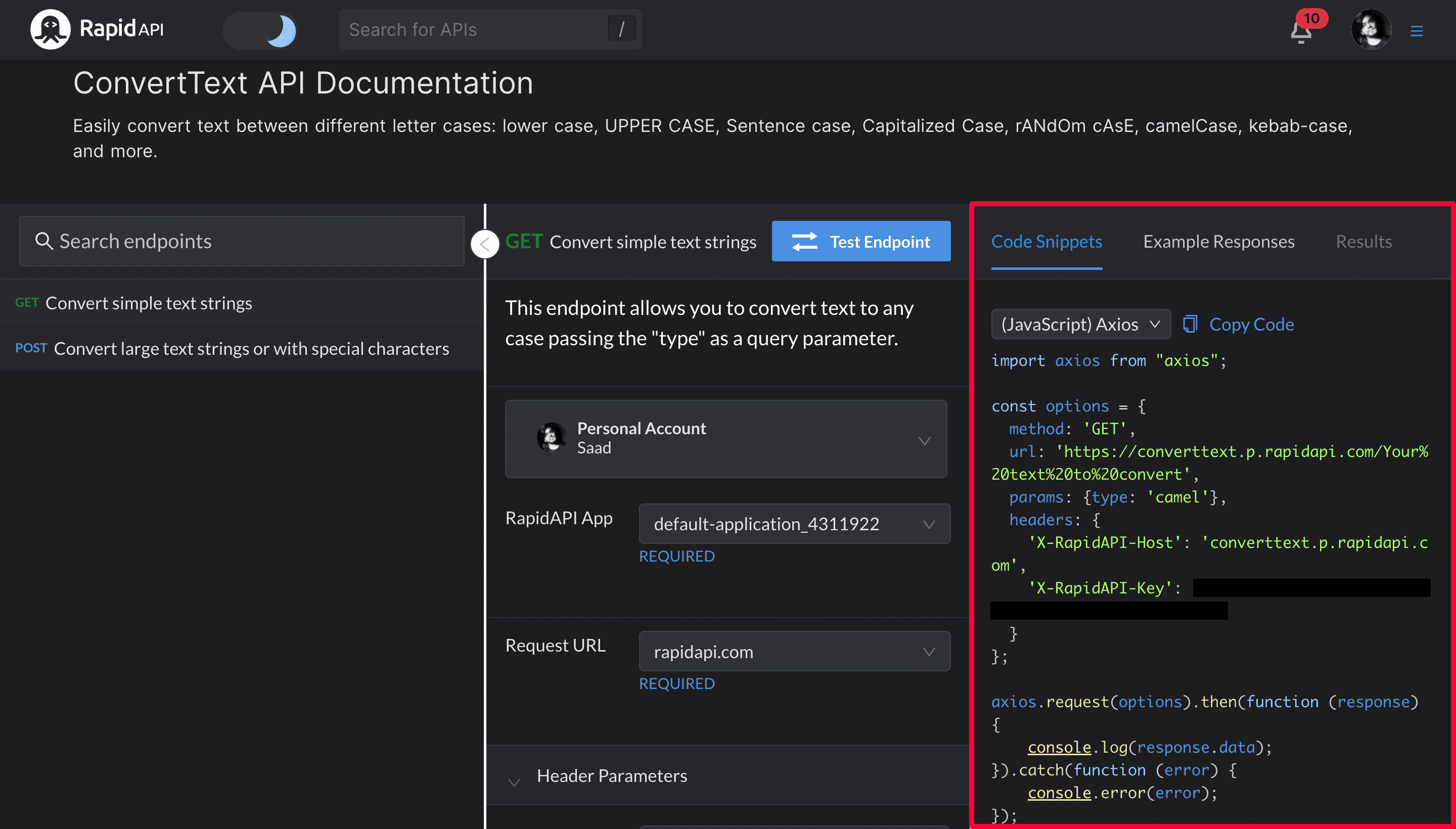 Fetching data using (JavaScript) Axios