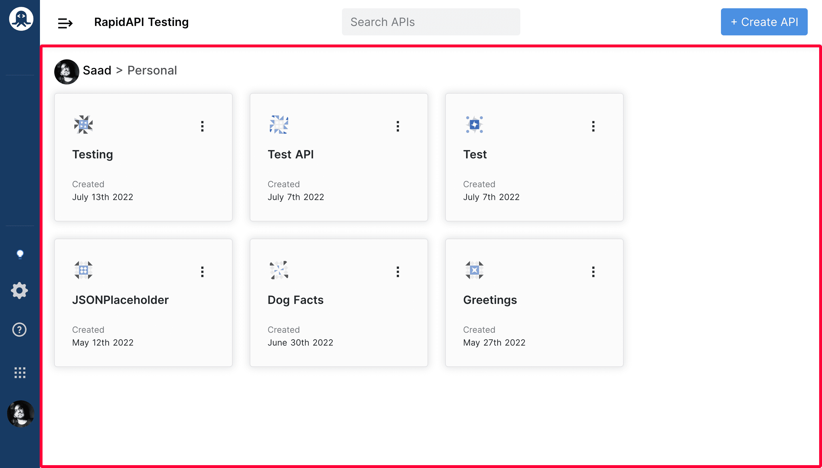 Different APIs on RapidAPI Testing