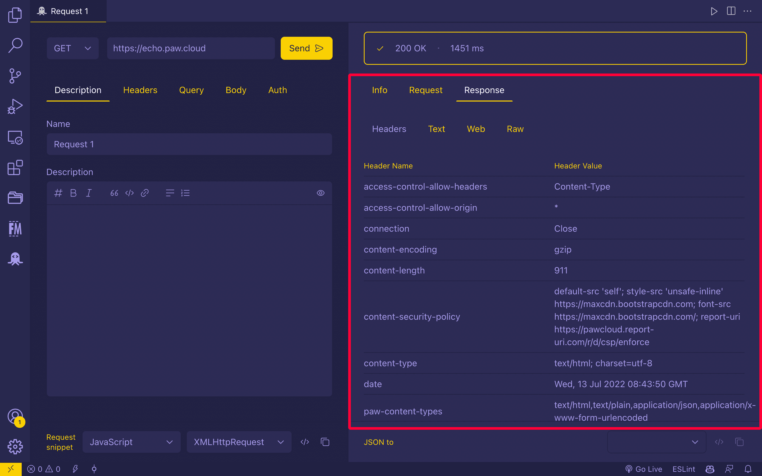 API Response Options