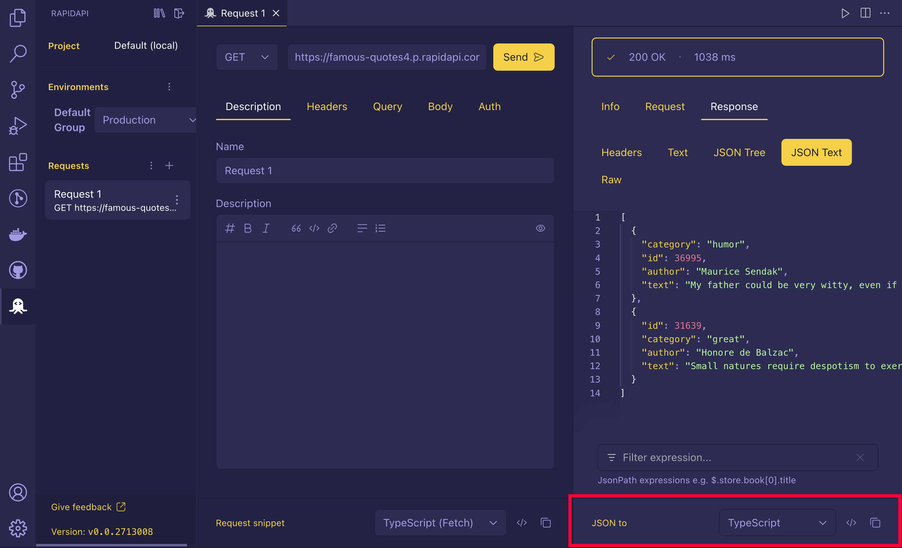 Generating TypeScript Interface