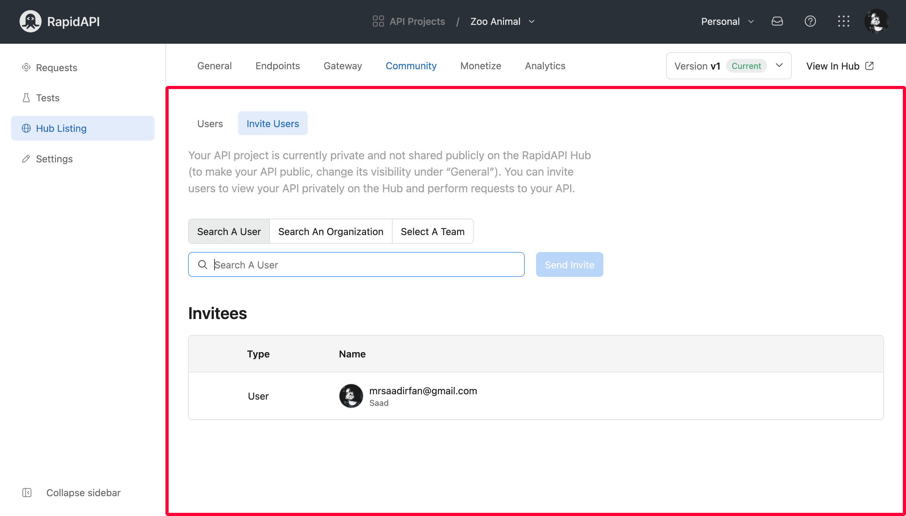 Inviting Users To Collaborate