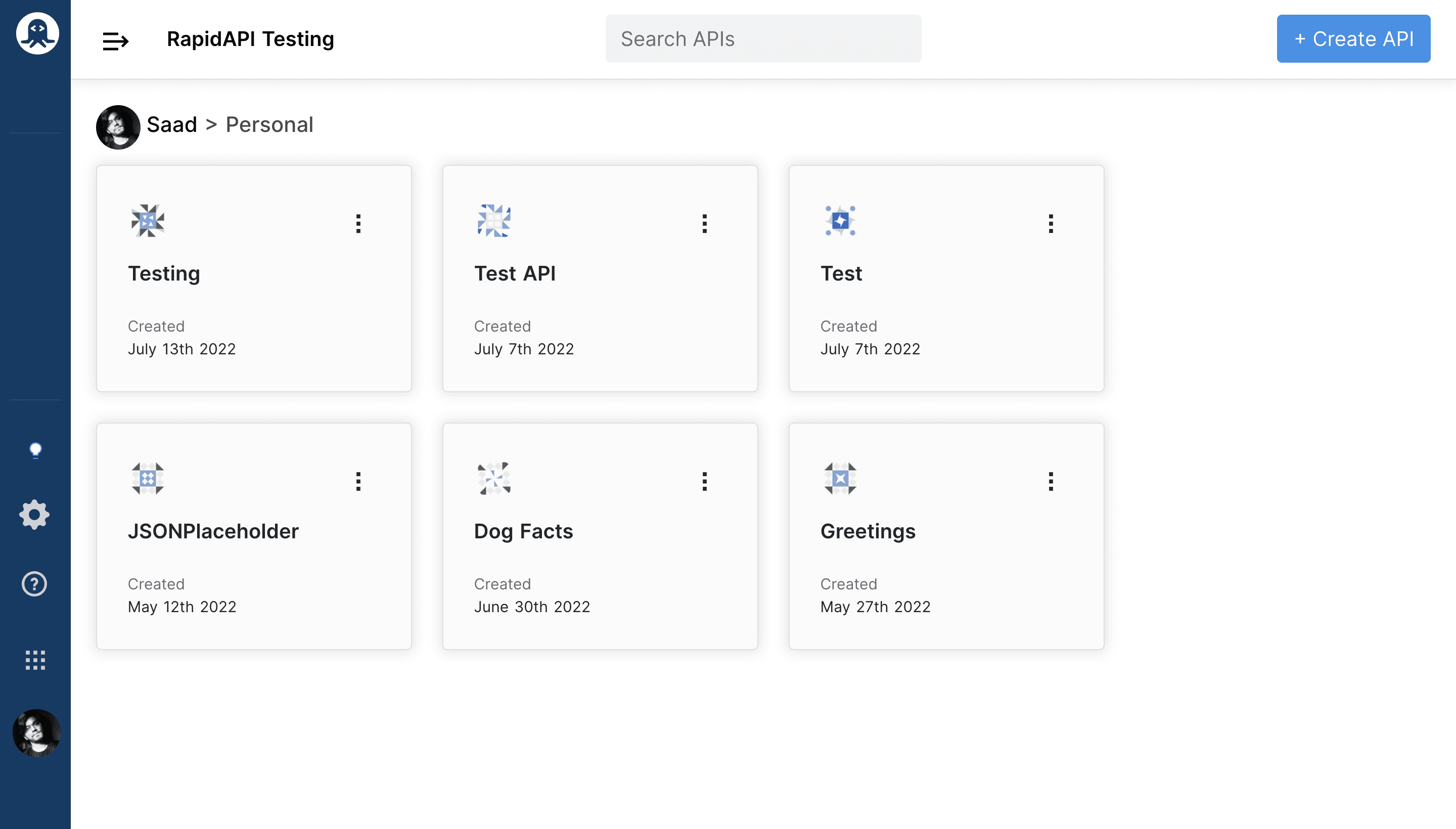 RapidAPI Testing Dashboard