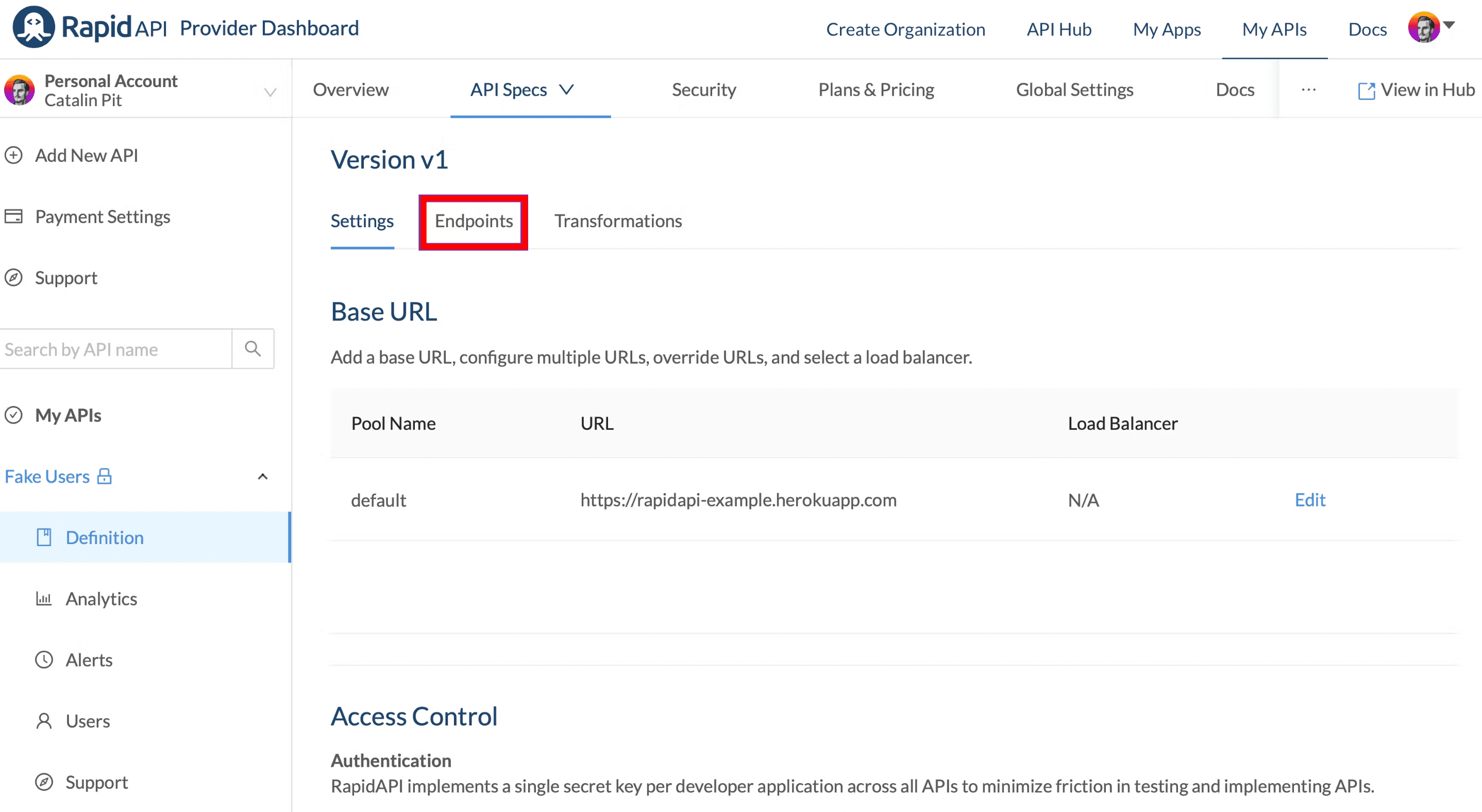 Configuring Endpoint