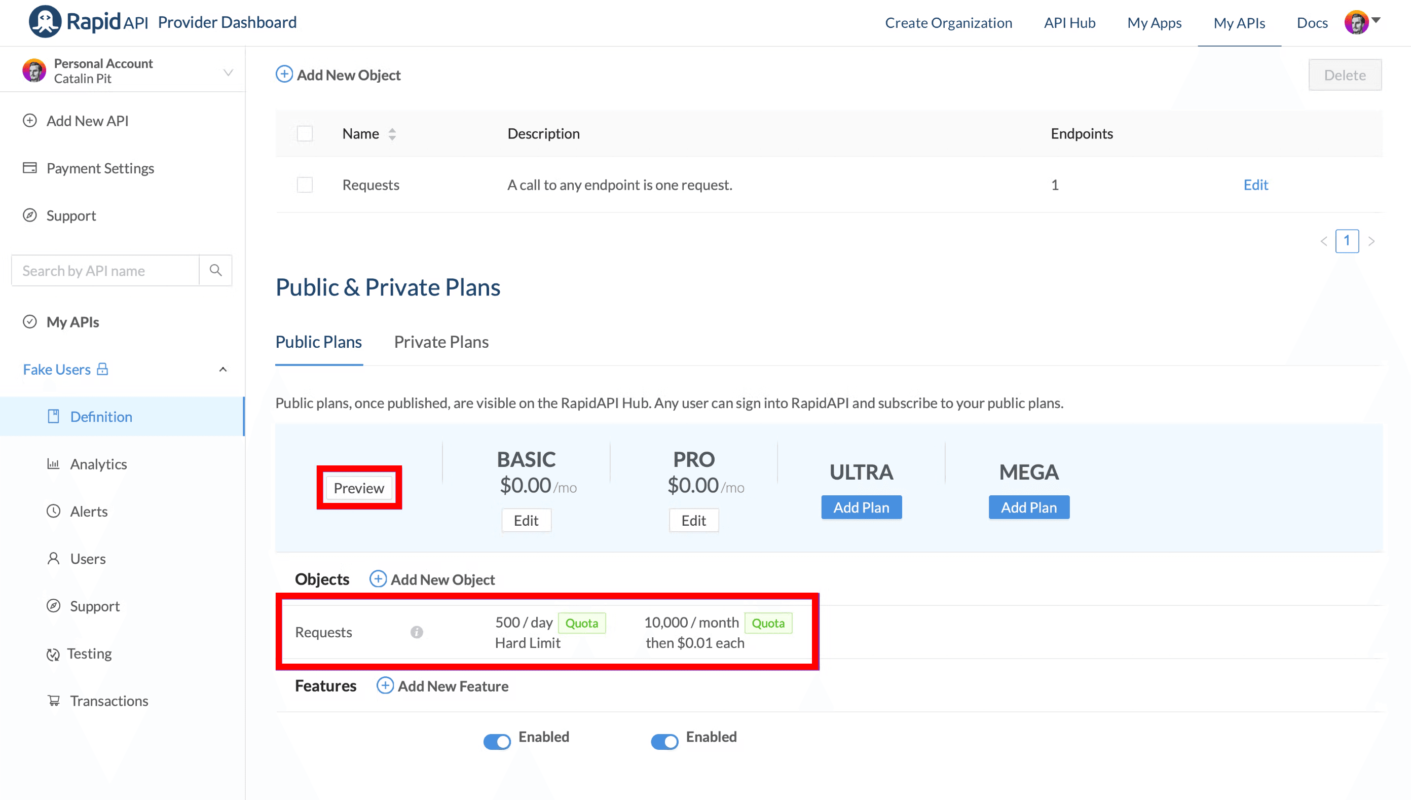 Viewing the Configured Tiers